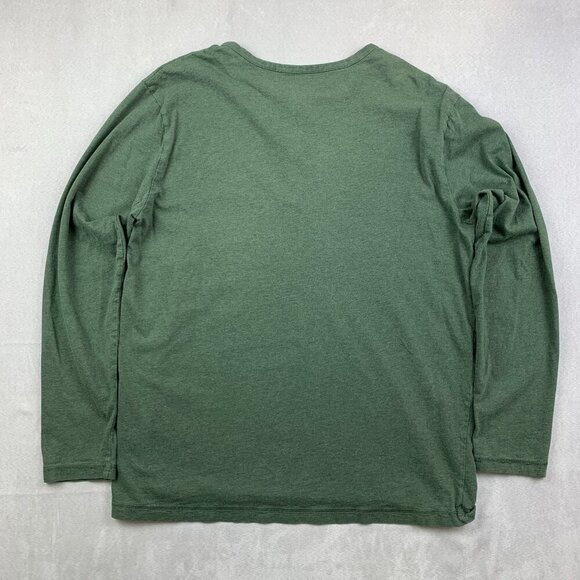 Patagonia Mens Shirt Large Green Daily Henley Long Sleeve Organic Cotton 52260 - Picture 8 of 8